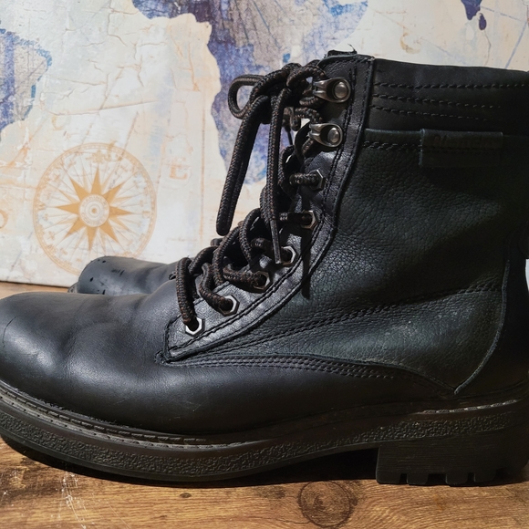 Blondo Men's Jasper Black Leather Lace-Up Boots. Size 9.5 - Picture 2 of 11
